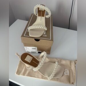 Dolce Vita Ivory Pearl Embellished Heels